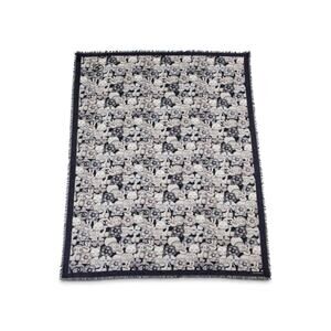 Chanel White Multicolor Interlocking CC Oversized Cashmere 2016 Scarf